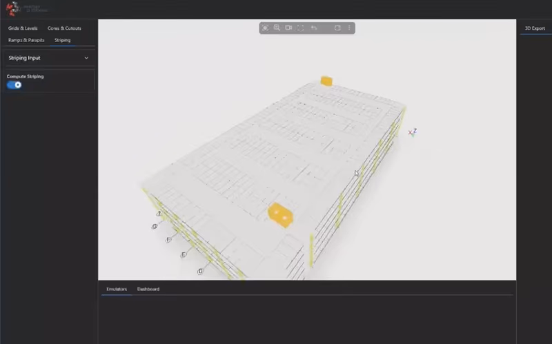A parking-structure configurator built on Walter P Moore's Emulation Lab and ShapeDiver